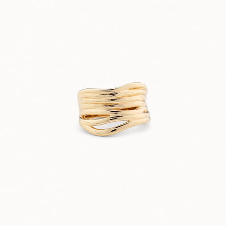 Anillo bañado en oro 18k, Dorado