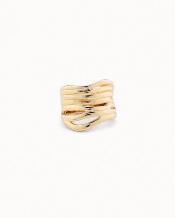 Anillo bañado en oro 18k, Dorado