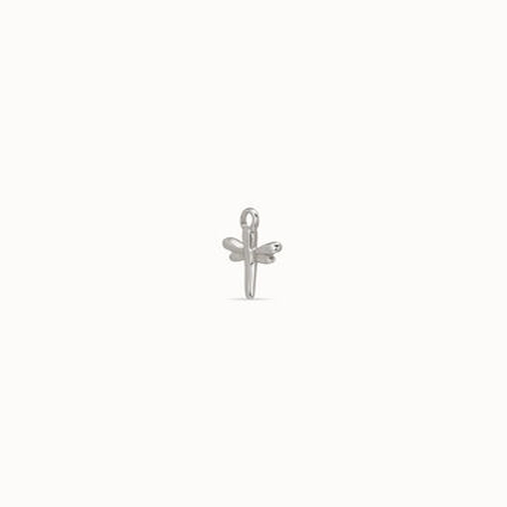 Charm de piercing bañado en plata de ley de libélula, Platea