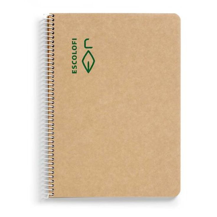 Libreta espiral Escolofi reciclado A5 100 hojas 5x5