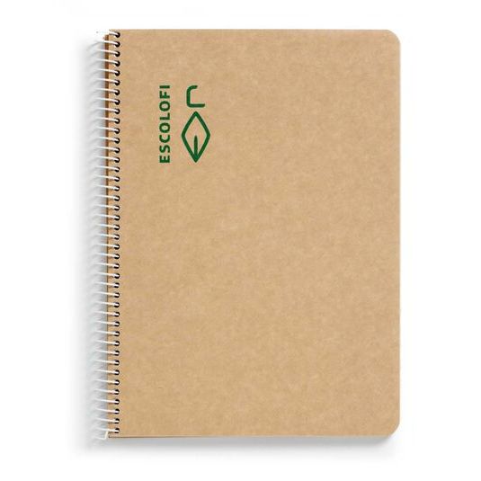 Libreta espiral Escolofi reciclado A5 100 hojas 5x5