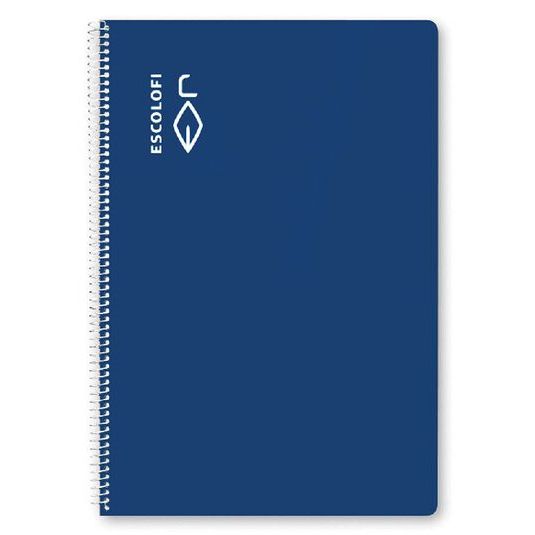 Libreta espiral Escolofi A4 40 hojas 4x4 azul