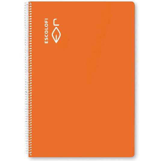 Libreta espiral Escolofi 50 hojas 4x4 naranja