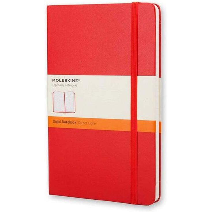 Libreta Moleskine P raya rojo