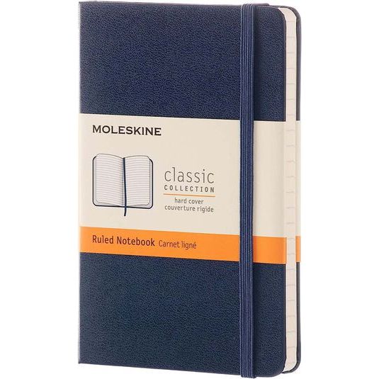 Libreta Moleskine P raya azul