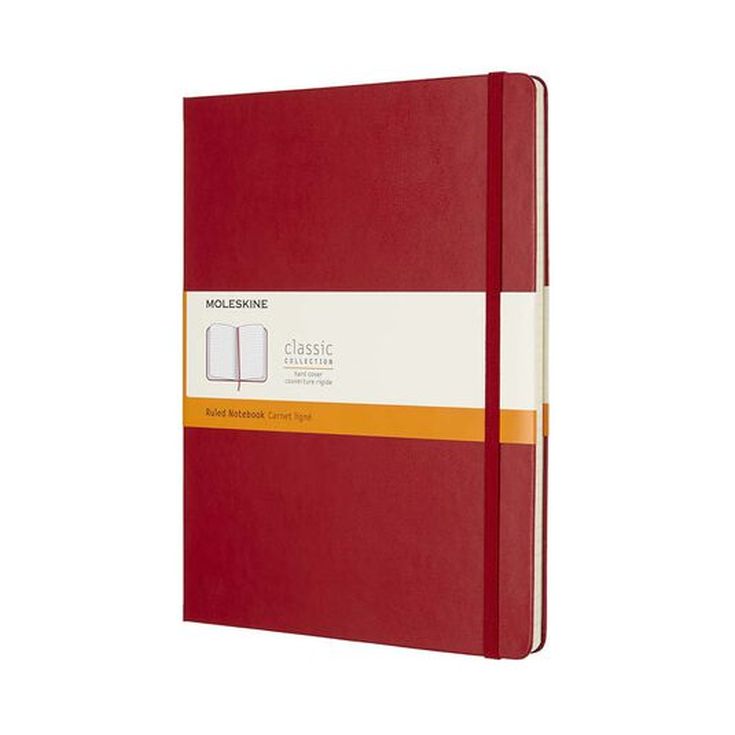 Libreta Moleskine XL raya rojo