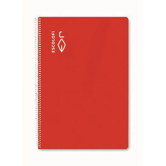 Libreta espiral Escolofi Folio 100 hojas cuadrícula 4x4 con 