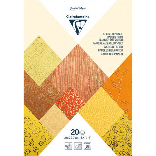 Papeles del mundo Clairefontaine amarillos 20h