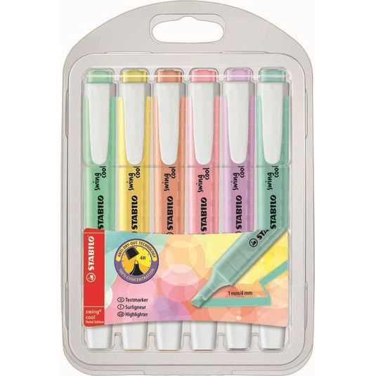 Marcadores Stabilo Swing Cool 6 colores