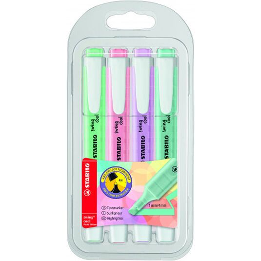 Marcadores fluorescentes Stabilo Swing Cool 4 colores