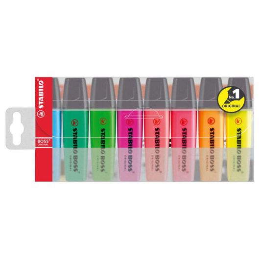 Marcador Fluorescente Stabilo Boss 8 colores