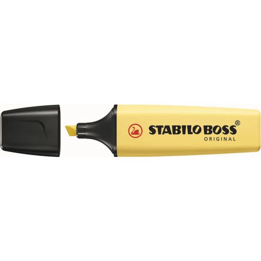 Marcador fluorescent Stabilo Boss pastel amarillo crema 10u