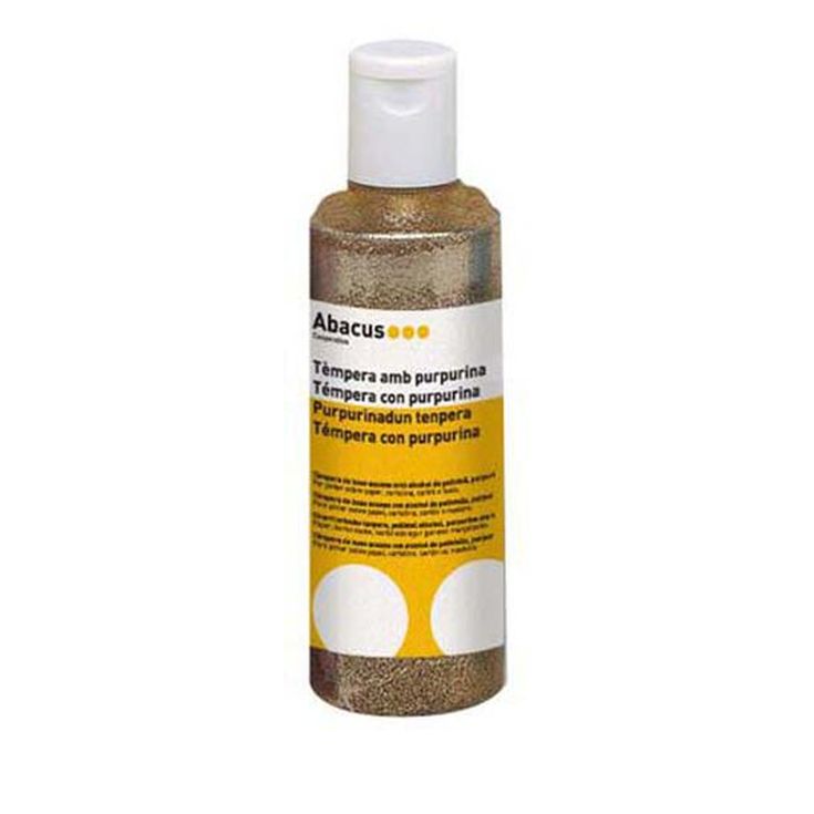 Témpera Abacus amb purpurina 250ml oro