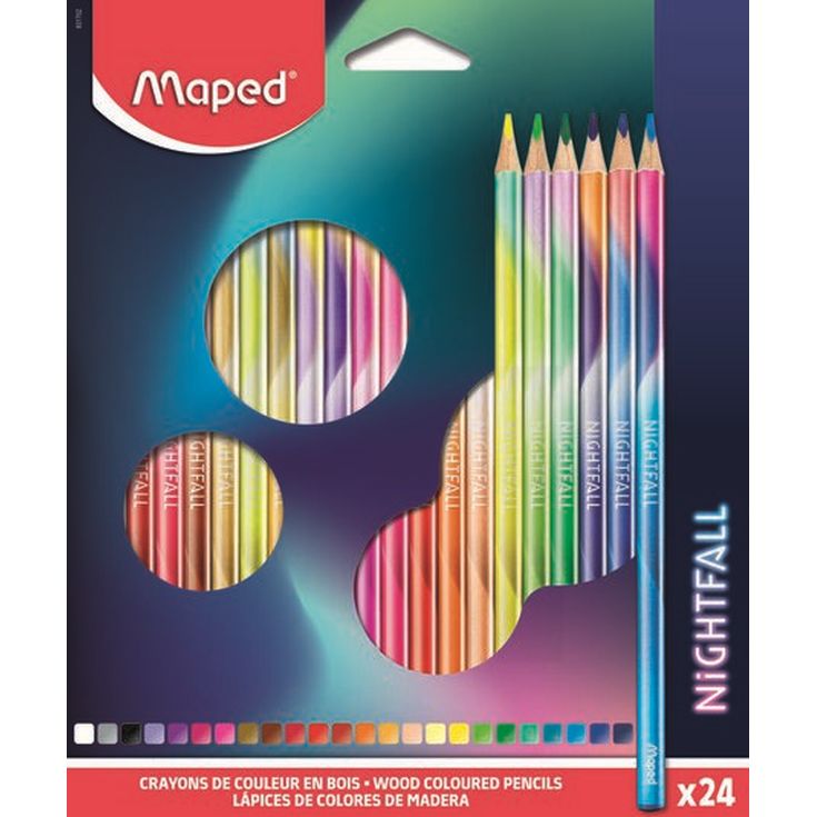 Lápices Maped Nightfall 24 colores