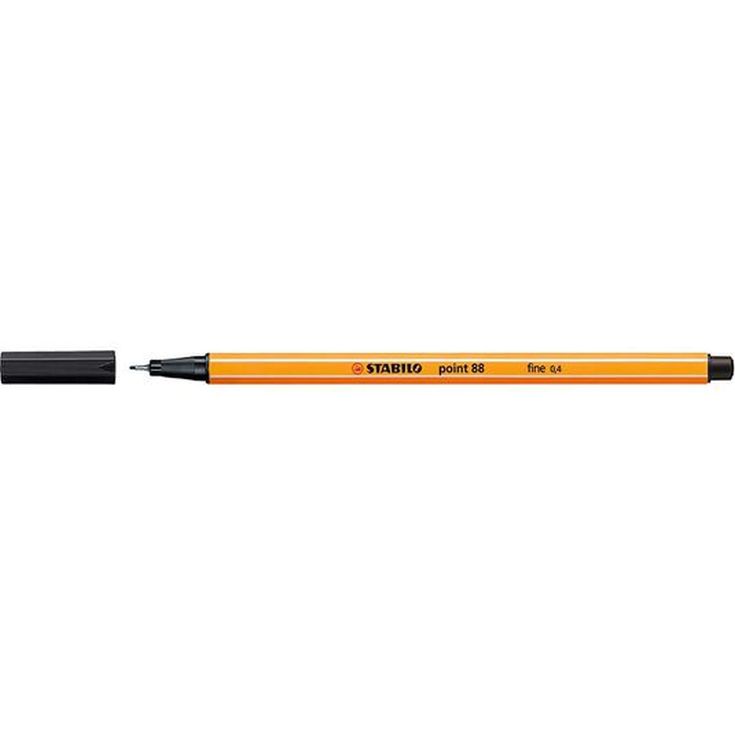 Roller Stabilo Point 88 negro 10u