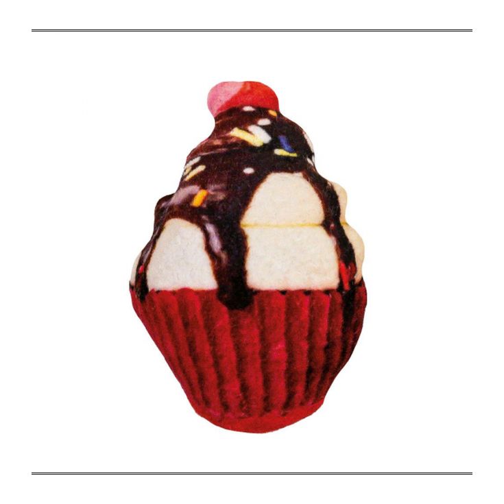 CAT TOY BAKERY CUPCAKE MARRON CATNIP 7CM
