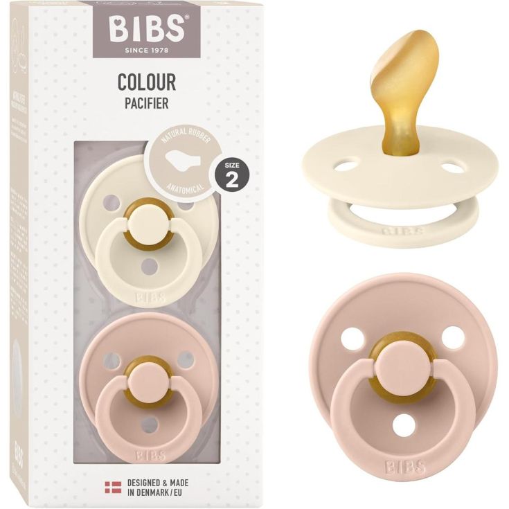 Bibs - Pack 2 chupetes Colour 6-12 meses - Ivory/Blush